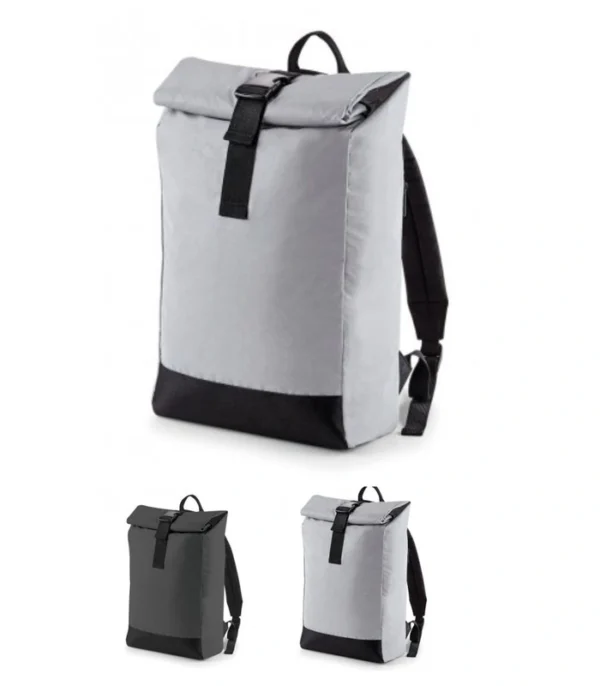 BG138 BagBase Reflective Roll-Top Backpack